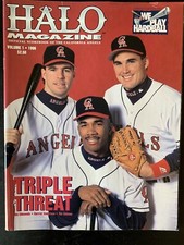California Angels HALO Official VTG Program Garret Anderson ,Tim Salmon (1996)