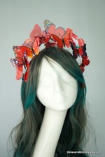 Red Butterfly Headband Fascinator Melbourne Cup Race Derby Wedding Guest