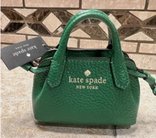 Kate Spade Micro Mini Purse Keychain Bag Charm Dumpling KA510 Green Bean
