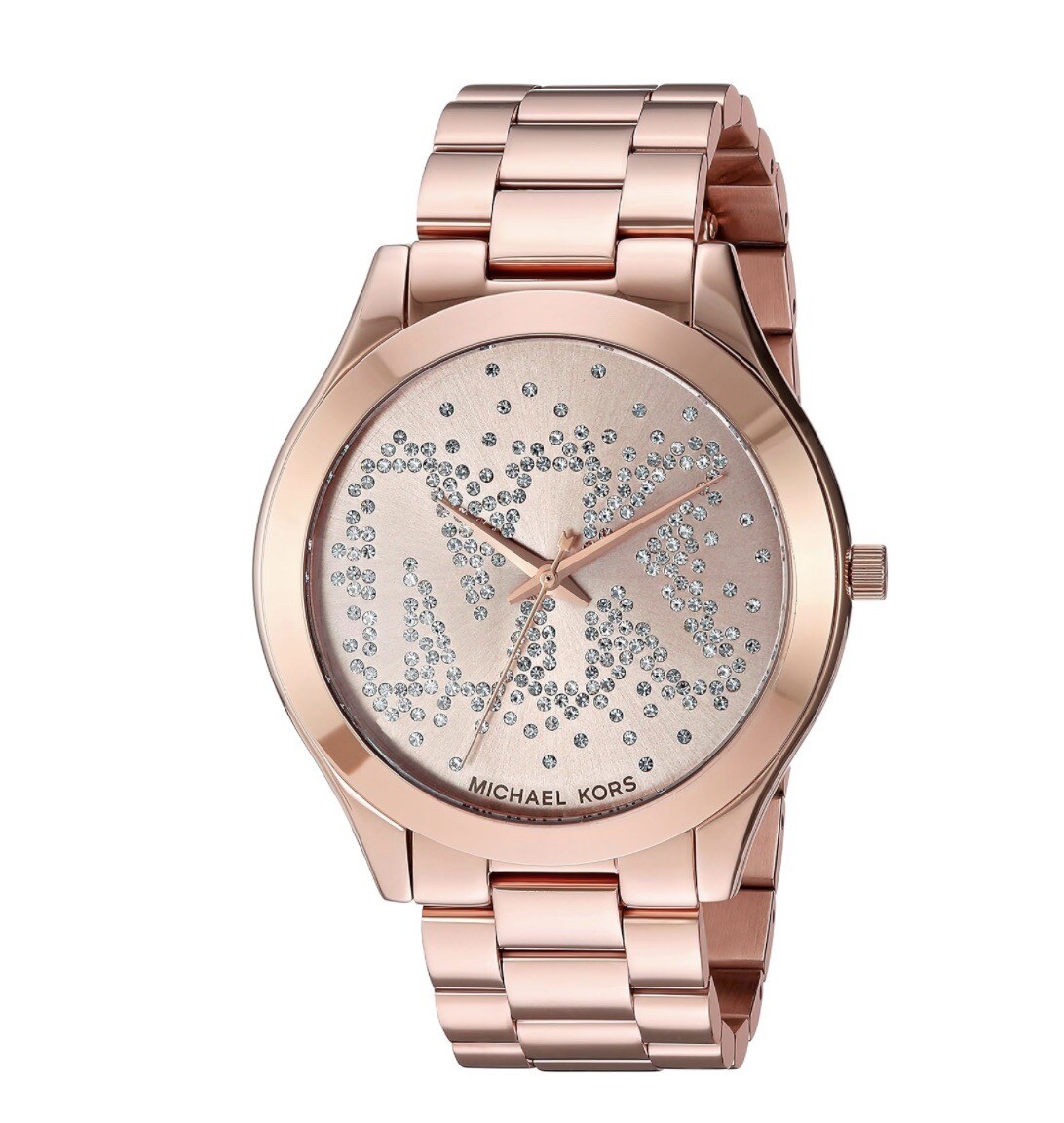 Michael Kors Rose Gold Crystal-Trim Women\'s Watch ☆ ~Michael Kors MK6863 Ritz Crystals Rose Gold MK Dial  main image 2