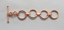 2 Pieces Toggle Clasp Rose Gold Plated Extender Rings 11mm Round Toggle Clasp