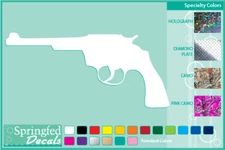 REVOLVER PISTOL SILHOUETTE cut vinyl decal #4 car truck window stickers