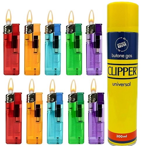 Electronic Refillable Lighters Free Clipper Gas safety Adjustable