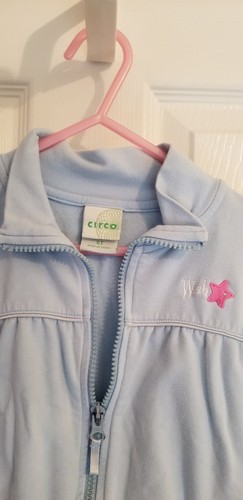 Circo Toddler Girls Blue Jacket W/Wish And Star Zips In Front, Size 5T - Picture 3 of 3