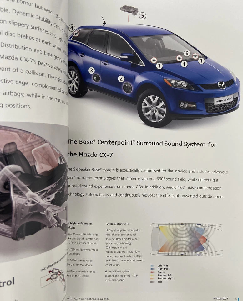 Mazda CX7 29 Page UK Sales Brochure November 2007 2.3 MZR DISI Turbo - Image 4 of 4