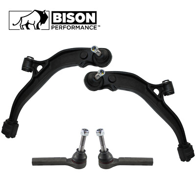Bison Performance 4pc Set Front Control Arm Tie Rod End Kit For Chrysler Dodge