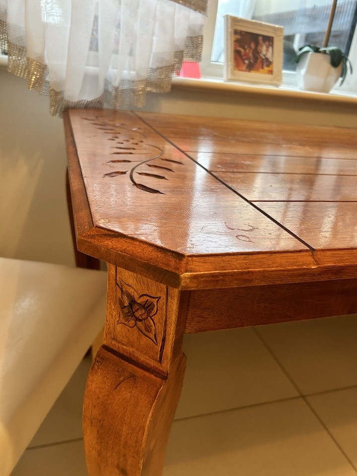 Solid Wooden Dinning Table eBay