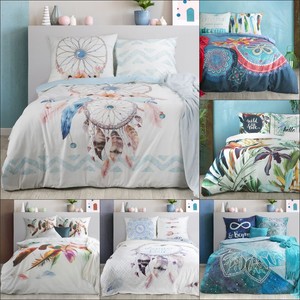 Bettwasche Weiss Grau 155x200 200x220 Mandala Traumfanger Dschungel Motiv Ebay