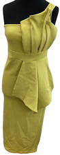 BOOHO  Green one shoulder dress Dress Size 14 Polyester Mix NEW womens 