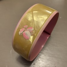 Antique Vintage Hand Painted Celluloid Crib Blanket Clip