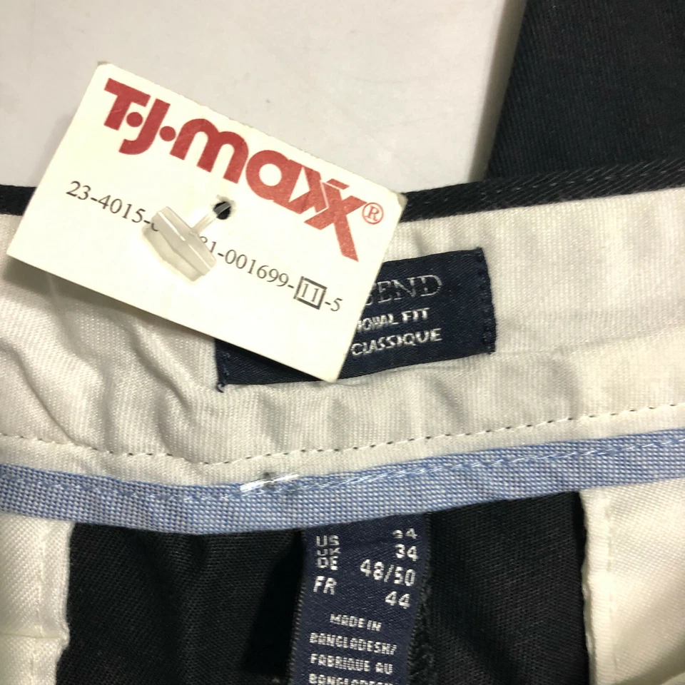 Pantalones Lands End Para Hombre Negro Caqui Talla 34 Entrepierna Sin Dobladillo Algodón Nuevos con Etiquetas Foto 2 de 4