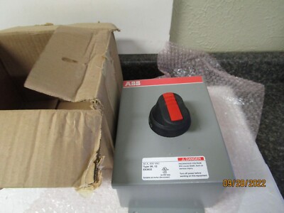 New! ABB Disconnect Switch Enclosure 1SCA022823R9060 80A 600V Type 3R 12 E63822 