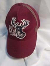 Vintage 56 Division Maroon Elk Trail Hat Herringbone Accent Embroidered Cotton