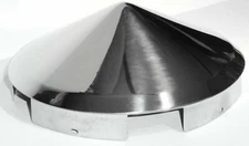 Front Hub Cap for Peterbilt 5 Even Notches Pointed Cone SS 1" Lip UP#20150 Each
