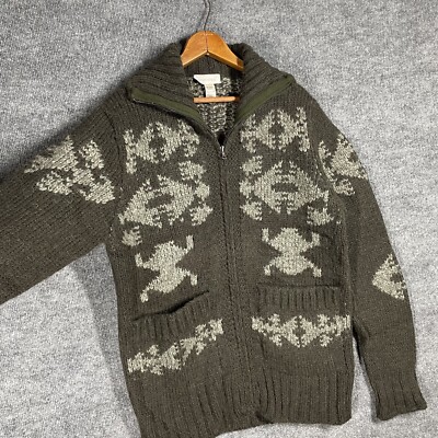 Diesel Sweater Men Size Medium Alpaca Wool Zip Navajo Aztec