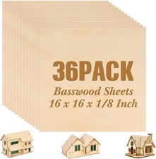 Basswood Sheets Plywood Board Unfinished Wood Boards for Crafts US