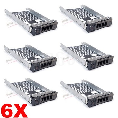 6STÜCK  3.5'' SAS SATA Hard Drive Tray Caddy für Dell PowerEdge NX3000 R415 R515