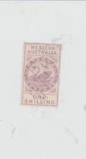 Western Australia-1886 Francobollo delle entrate interne uno scellino lilla