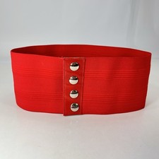 Very Wide Red Stretchy Waist Belt - Women's Size 28