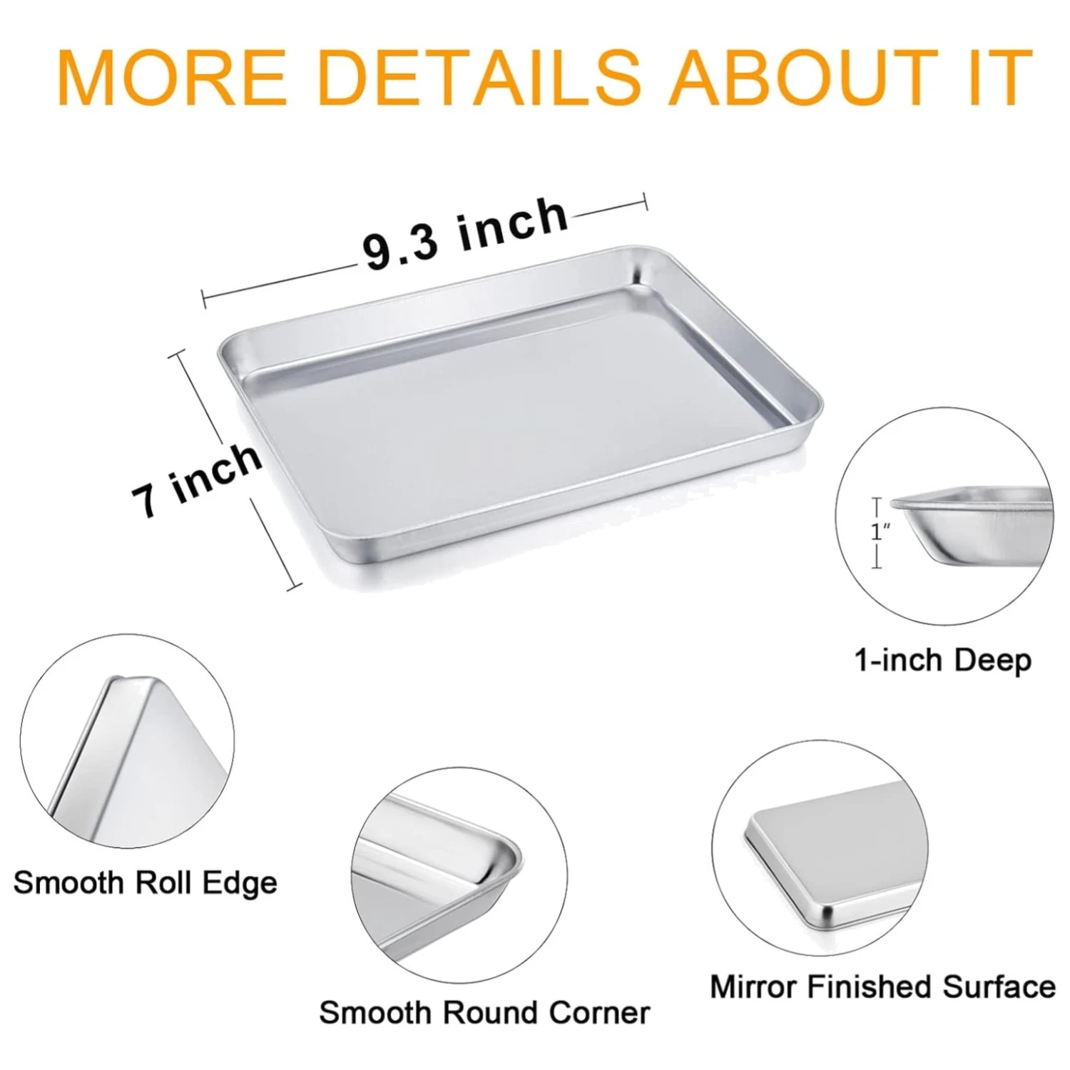 Stainless Steel Toaster Oven Tray and Rack Set
