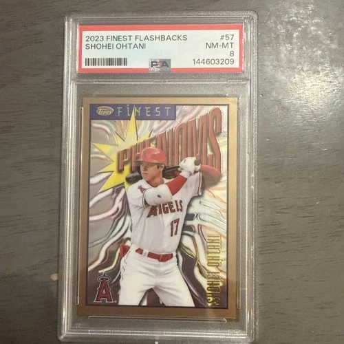 2023 Topps Finest Flashbacks - Finest Phenoms Shohei Ohtani #57 - PSA 8