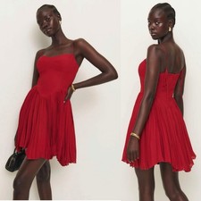 Reformation Ezlynn Dress in Red