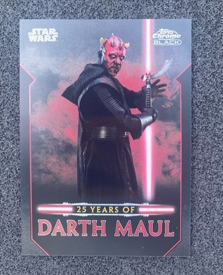 2024 Star Wars ToppsChrome Black DM-7 Maul25 Years of Darth Maul