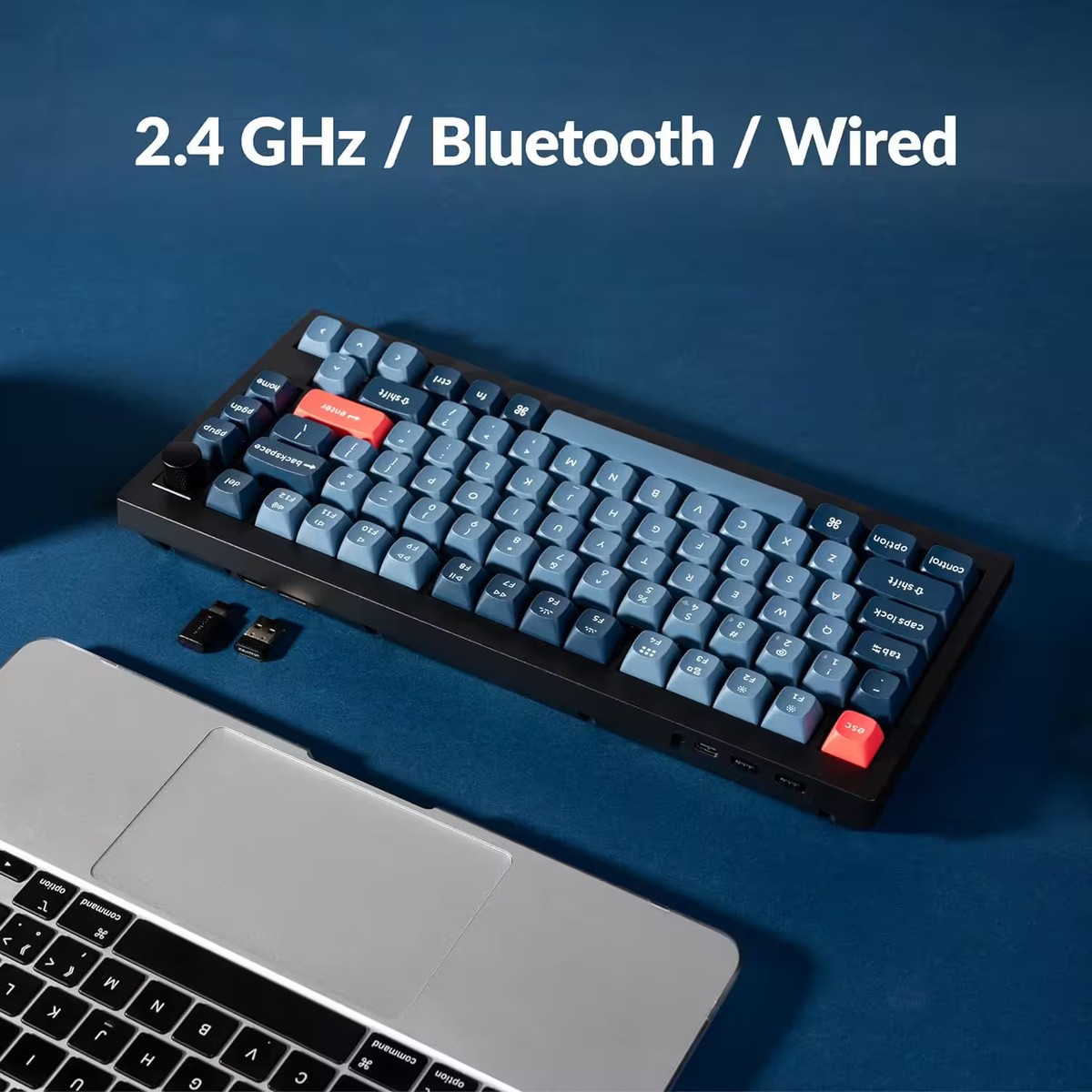 Keychron - V1 Max 75% Custom Wireless RGB Mechanical Keyboard with