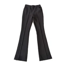 Veronica Beard Pants Womens 2 Orion Flare Pintuck Pleat Trousers Faded Black