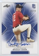 2021 Leaf Perfect Game National Showcase Blue 11/15 Bradley Gagen Auto 0b2