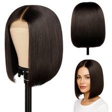 Bob Wig, Short Wigs for Women, Black Bob Wig with