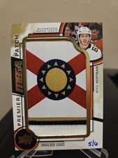 Mike Hoffman Panthers 18/19 UD Premier Shoulder Logos Mega Sun Flag Patch 5/6