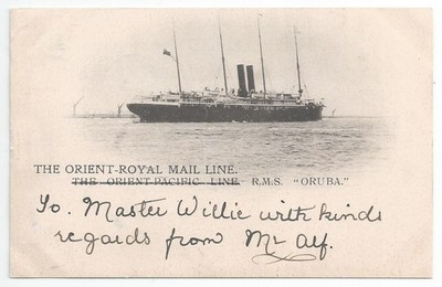 Orient Royal Mail Line (ex Orient Pacific Line) ORUBA Dampfschiff PC