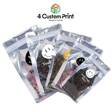 Multi-Size Transparent Dried Flower & Spice Packaging Bags & Customizable Logo