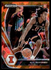 2021-22 Panini Prizm Draft Picks Prizms Orange Ice Ayo Dosunmu #20 22194