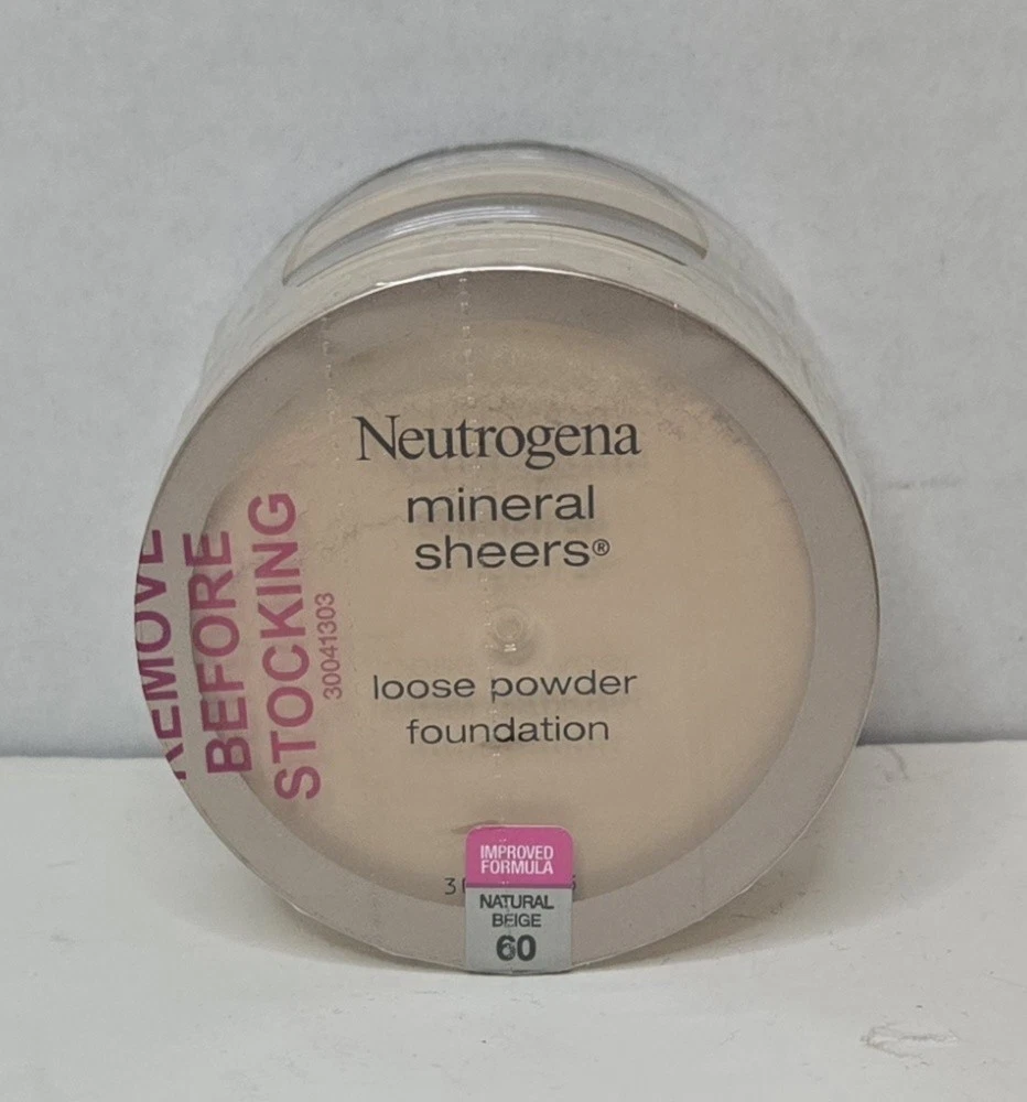 Neutrogena Mineral Sheers Loose Powder Foundation 60 Natural Beige 2pk New