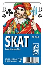 Skat Kartenspiel 32 Karten Ravensburger Franz&ouml;sisches Bild Klarsichtbox