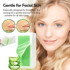 Hair Removal Paper Double Sided Cold Wax Strips Body Depilatory Patch Skin