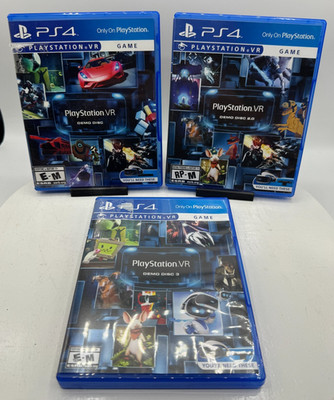 PlayStation VR Demo Disc 1 2.0 3 PS4 3 Game Lot PSVR Complete Bundle