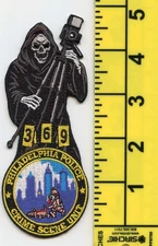 Philadelphia Police "Unofficial" Crime Scene Grim Reaper patch 
