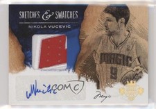2013 Court Kings Sketches & Swatches Prime 20/25 Nikola Vucevic Auto Sketch ti8