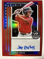 Jayden Portes 2026 Panini USA Stars & Stripes Auto Autograph Red Prizm 26/99