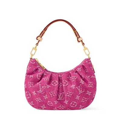 NEW Louis Vuitton Monogram Pochette Valley Denim Hand Bag Pink