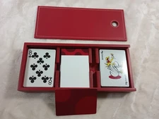 Crate Barrel Red Playing Card Set 2 Decks Of Cards 1 NEW Sealed 3 Notepads Case