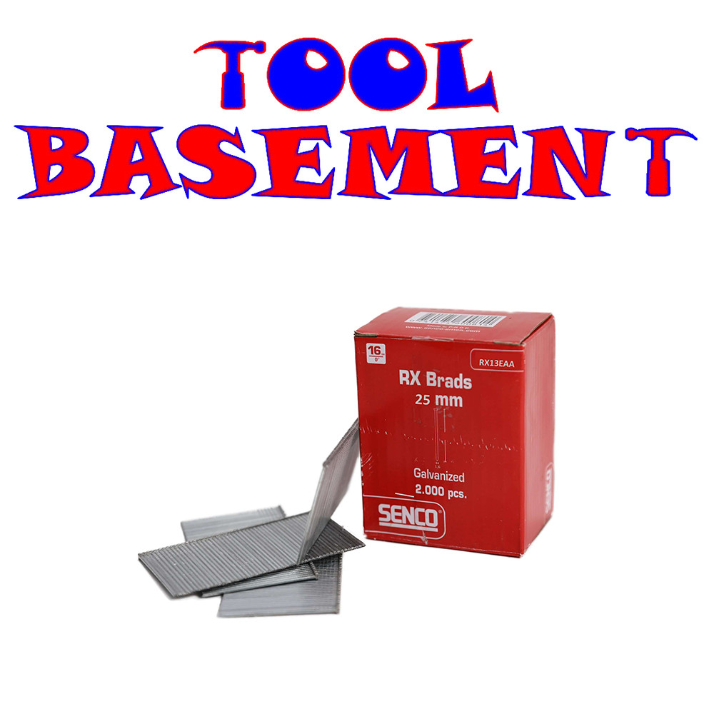 SENCO RX 16-gauge Finish Nails Galvanised 2,000 - 25mm - Damaged box