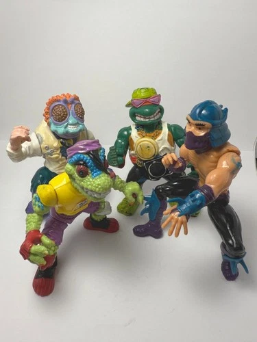 Vintage TMNT 4 Figure Lot - Missing Parts & No accessories