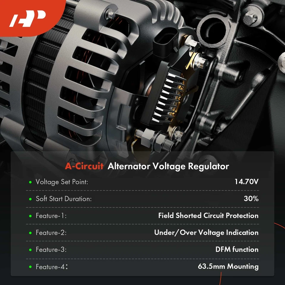Regulador de voltaje del alternador A-Premium 14,7 V para Hyundai Sonata Santa Fe Azera Foto 2 de 4