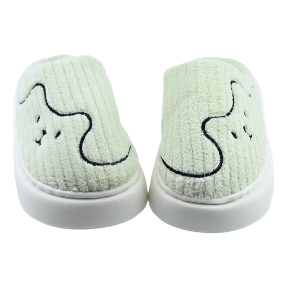 Zapatillas mullidas de felpa para mujeres y hombres suela gruesa de espuma viscoelástica cálidas y difusas Foto 3 de 4