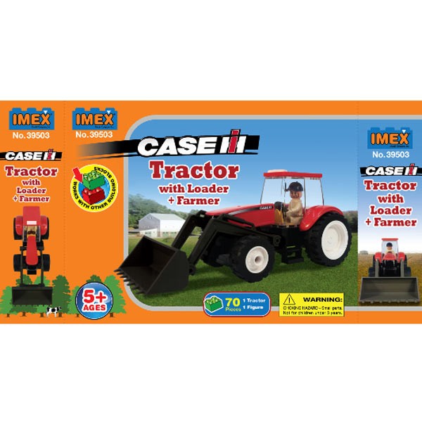 Case IH Magnum Tractor w Farmer - Front Loader 70 Pc Block Set 39503 IMX39503 6190₽