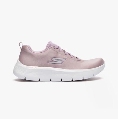 Skechers GO Walk Flex Dazzling Smile Damen Textil Schnürschuhe Lila